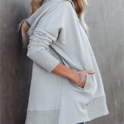 Womens-Oversized-Button-Hoodies-Grey-5