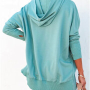 Womens-Oversized-Button-Hoodies-Lakeblue-2