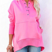 Womens-Oversized-Button-Hoodies-Rosered-3