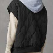 Womens-Quilted-Vest-Lightweight-Black-2