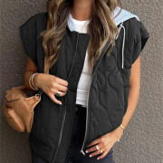 Womens-Quilted-Vest-Lightweight-Black-5