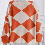 Womens-Cardigan-Sweater-Oversized-Open-Front-Orange-2