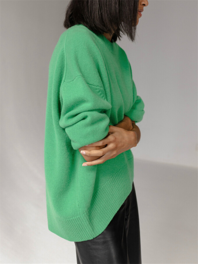 Womens-Crew-Neck-Knit-Sweater-Green-3.jpg