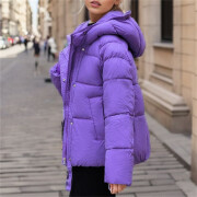 Womens-Cropped-Puffer-Jacket-Hooded-Purple-2