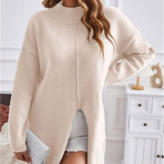 Womens-Mock-Neck-Oversized-Sweater-Apricot-3