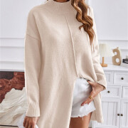 Womens-Mock-Neck-Oversized-Sweater-Apricot-4