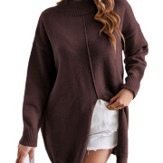 Womens-Mock-Neck-Oversized-Sweater-Coffee-1