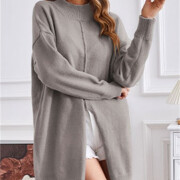 Womens-Mock-Neck-Oversized-Sweater-Grey-2