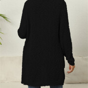 Womens-Fleece-Cardigan-Black-2