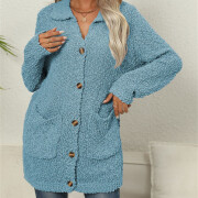 Womens-Fleece-Cardigan-Blue-3