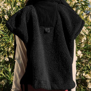 Womens-Oversized-Fleece-Vest-Black-4