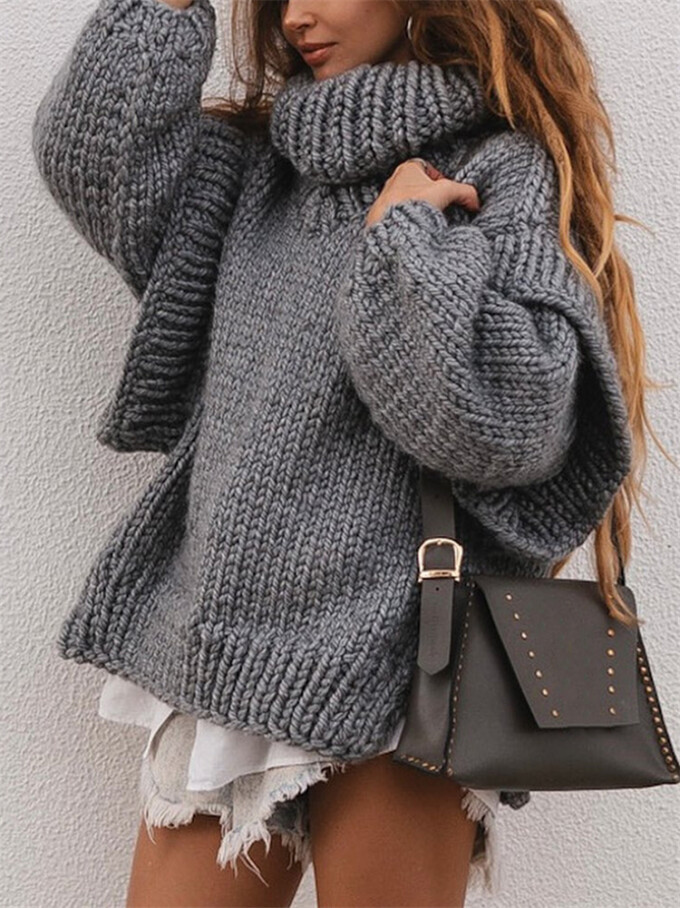 Womens-Turtleneck-Puffy-Long-Sleeve-Oversized-Sweater-Grey-2.jpg