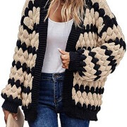 Womens-Cardigan-Fall-Long-Lantern-Sleeve-Open-Front-Loose-Striped-Color-Block-Chunky-Cable-Knit-Winter-Sweater-Coat-Aprioct-1