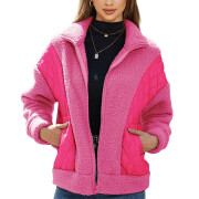 Womens-Winter-Fleece-Jacket-Long-Sleeve-Zipper-Warm-Fuzzy-Sherpa-Coats-with-Pockets-Rosered-1_pixian_ai