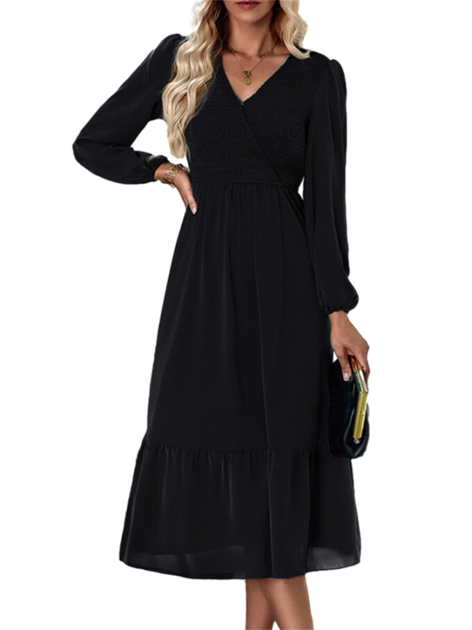 Womens-Wrap-V-Neck-Maxi-Dress-Puff-Long-Sleeve-Smocked-Tiered-A-Line-Pleated-Flowy-Long-Dress-Black-1.jpg