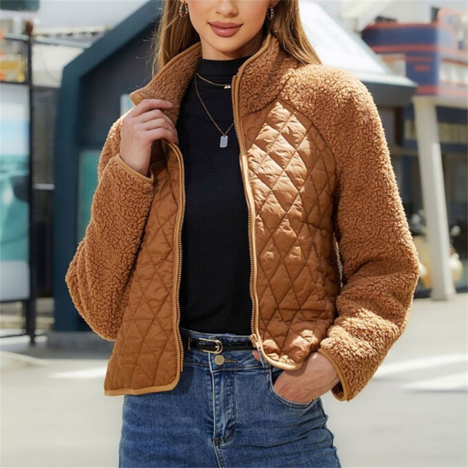 Womens-Fuzzy-Fleece-Jacket-Cropped-Sherpa-Coat-Long-Sleeve-Zipper-Lightweight-Quilted-Outwear-Camel-3.jpg