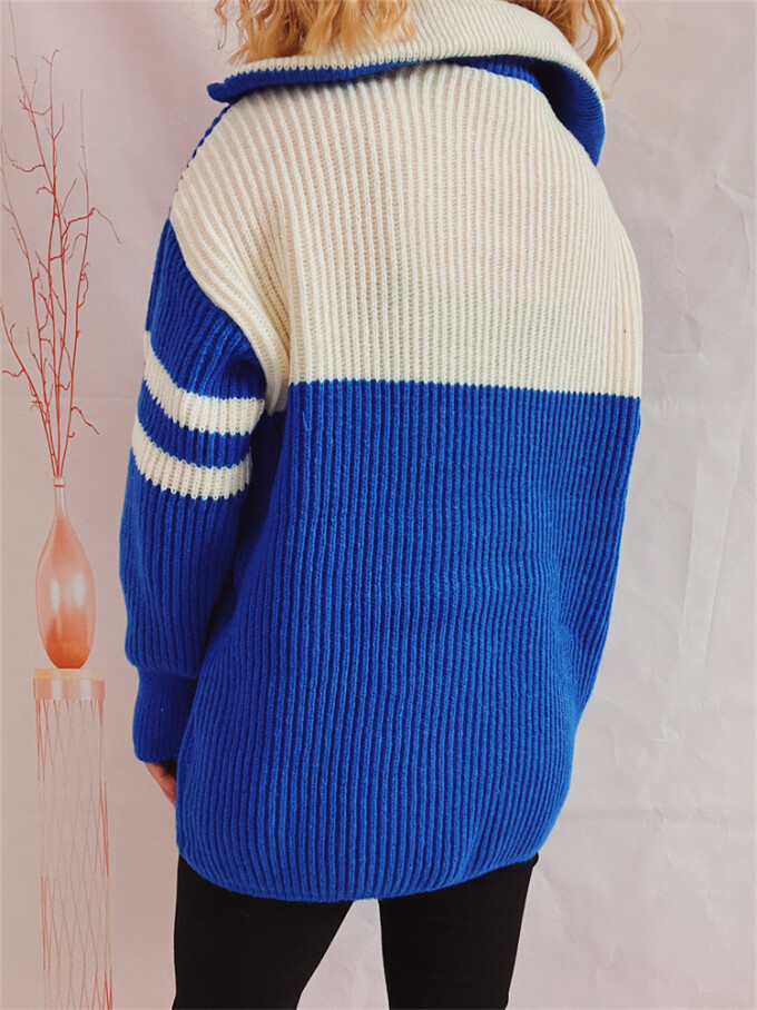 Womens-Half-Zip-V-Neck-Sweater-Blue-2.jpg