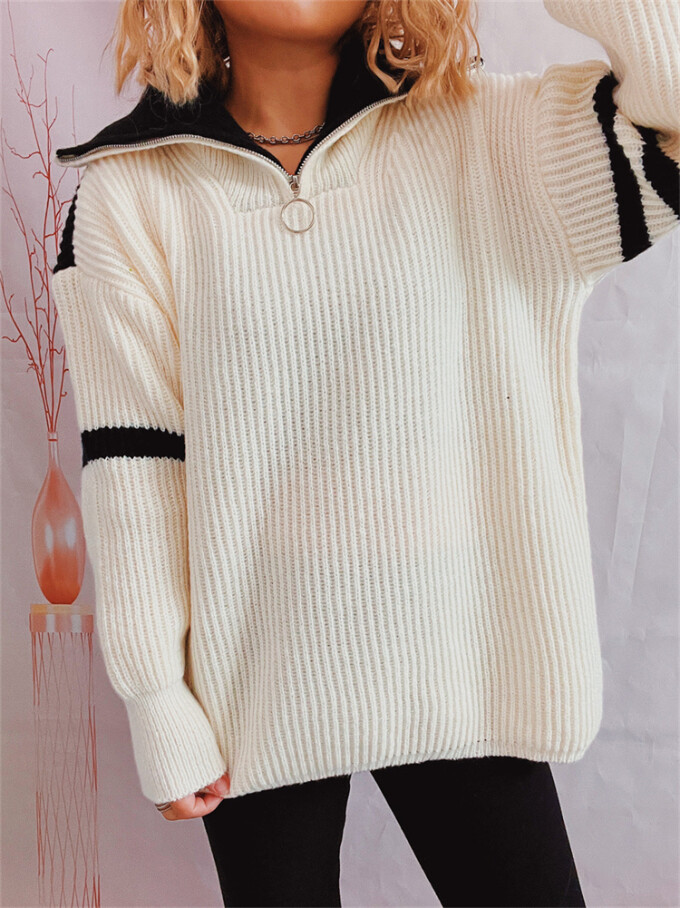 Womens-Half-Zip-V-Neck-Sweater-White-3.jpg