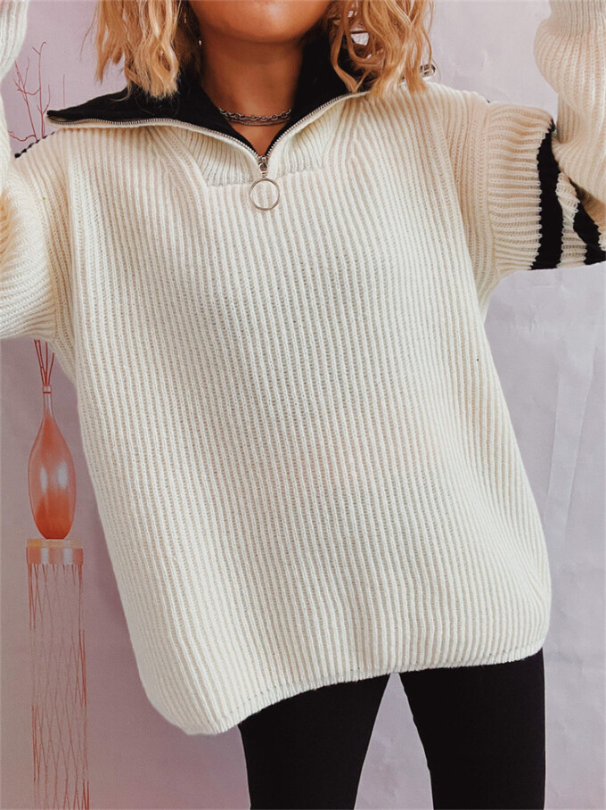 Womens-Half-Zip-V-Neck-Sweater-White-4.jpg