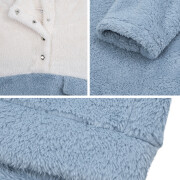 Womens-Fuzzy-Fleece-Pullover-Button-Collar-Sherpa-Sweatshirt-Winter-Long-Sleeve-Tops-Blue-7