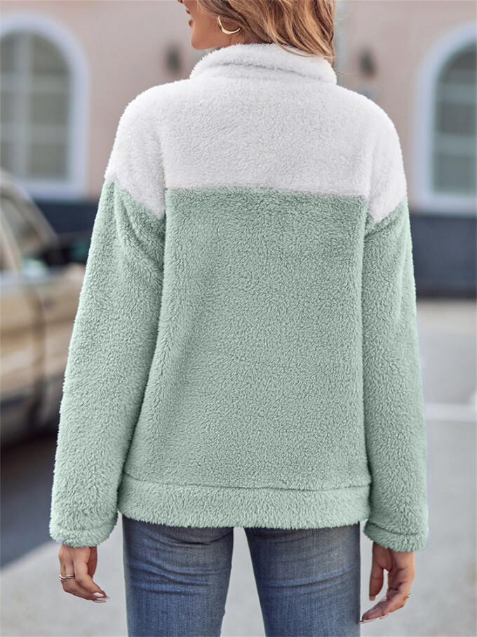 Womens-Fuzzy-Fleece-Pullover-Button-Collar-Sherpa-Sweatshirt-Winter-Long-Sleeve-Tops-Green-2.jpg