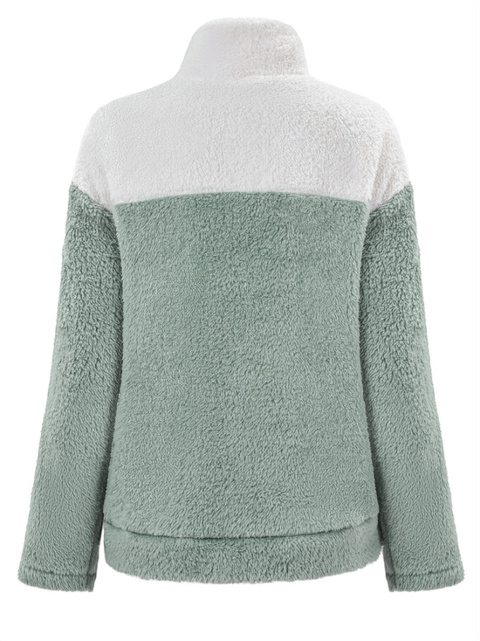 Womens-Fuzzy-Fleece-Pullover-Button-Collar-Sherpa-Sweatshirt-Winter-Long-Sleeve-Tops-Green-6.jpg