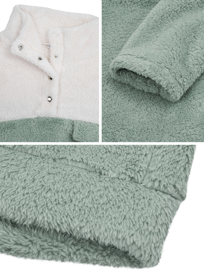 Womens-Fuzzy-Fleece-Pullover-Button-Collar-Sherpa-Sweatshirt-Winter-Long-Sleeve-Tops-Green-7.jpg