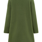 Womens-Fuzzy-Fleece-Midi-Coat-Green-6