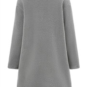 Womens-Fuzzy-Fleece-Midi-Coat-Grey-6