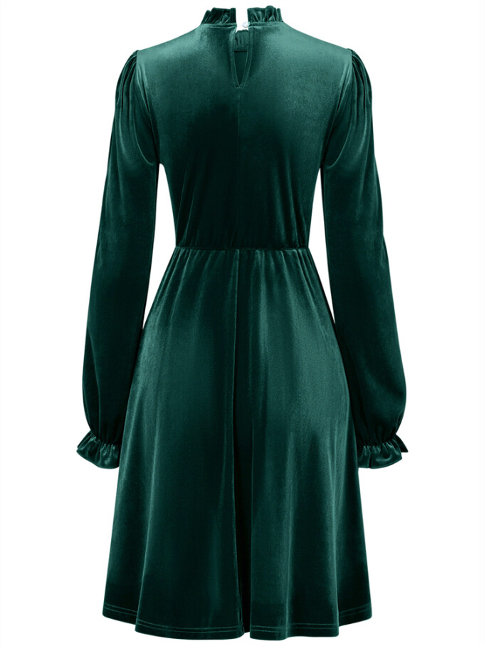 Womens-Mock-Neck-Velvet-Dress-Darkgreen-6.jpg