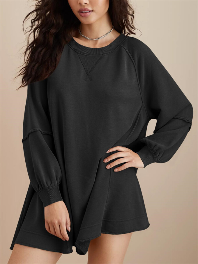 Womens-Long-Lantern-Sleeve-Sweatshirt-Mini-Dress-Black-3.jpg