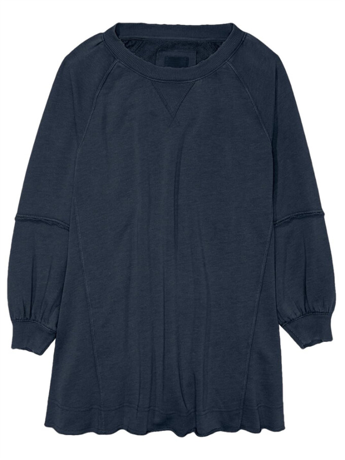 Womens-Long-Lantern-Sleeve-Sweatshirt-Mini-Dress-Navyblue-4.jpg