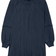 Womens-Long-Lantern-Sleeve-Sweatshirt-Mini-Dress-Navyblue-4