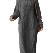 Womens-Turtleneck-Maxi-Sweater-Dress-Darkgrey-1