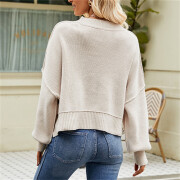 Womens-Lantern-Sleeve-Crop-Sweater-Apricot-2