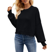 Womens-Lantern-Sleeve-Crop-Sweater-Black-1