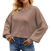 Womens-Lantern-Sleeve-Crop-Sweater-Coffee-1