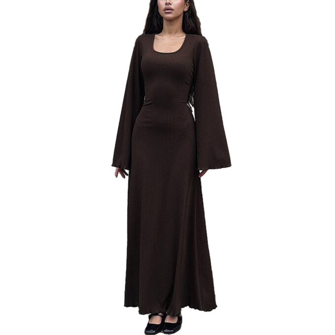 Womens-Ribbed-Maxi-Dress-Brown-1.jpg