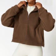 Womens-Cropped-Sherpa-Jacket-Coffee-3