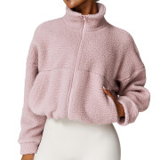 Womens-Cropped-Sherpa-Jacket-Pink-1