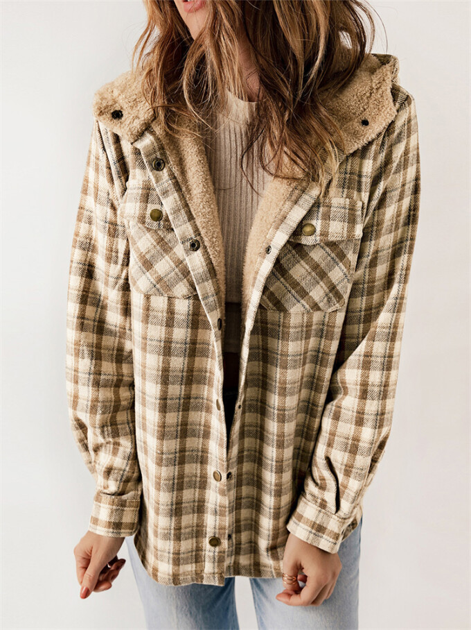 Womens-Sherpa-Lined-Plaid-Flannel-Jacket-Shacket-Khaki-1.jpg