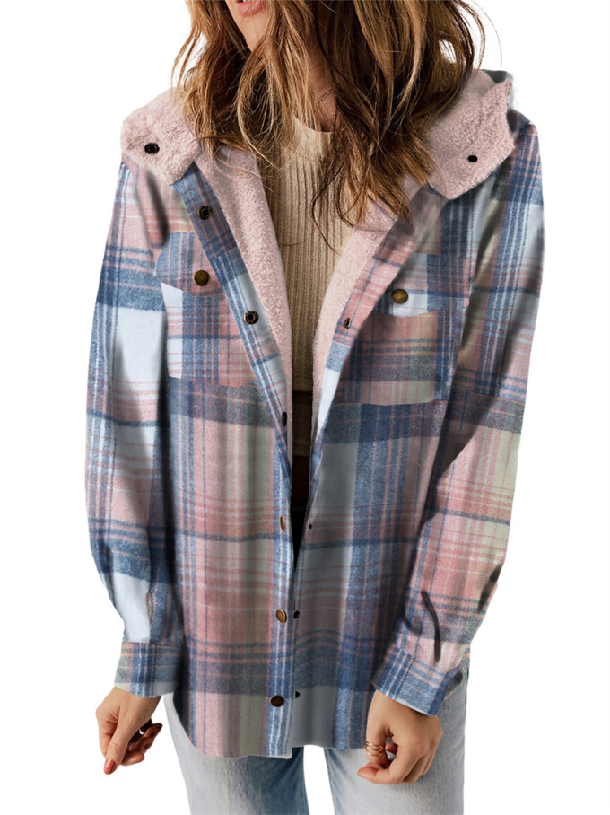 Womens-Sherpa-Lined-Plaid-Flannel-Jacket-Shacket-Pink-1.jpg