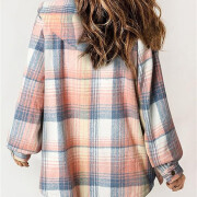 Womens-Sherpa-Lined-Plaid-Flannel-Jacket-Shacket-Pink-2