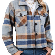 Womens-Fashion-Fall-Plaid-Shacket-Jacket-Blue-1