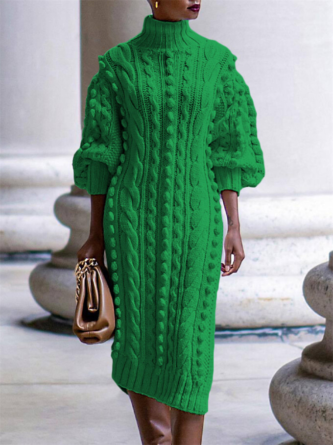 Womens-Turtleneck-Knit-Dress-Green-2.jpg