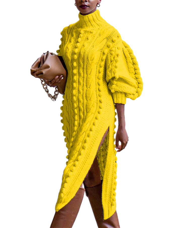 Womens-Turtleneck-Knit-Dress-Yellow-1.jpg