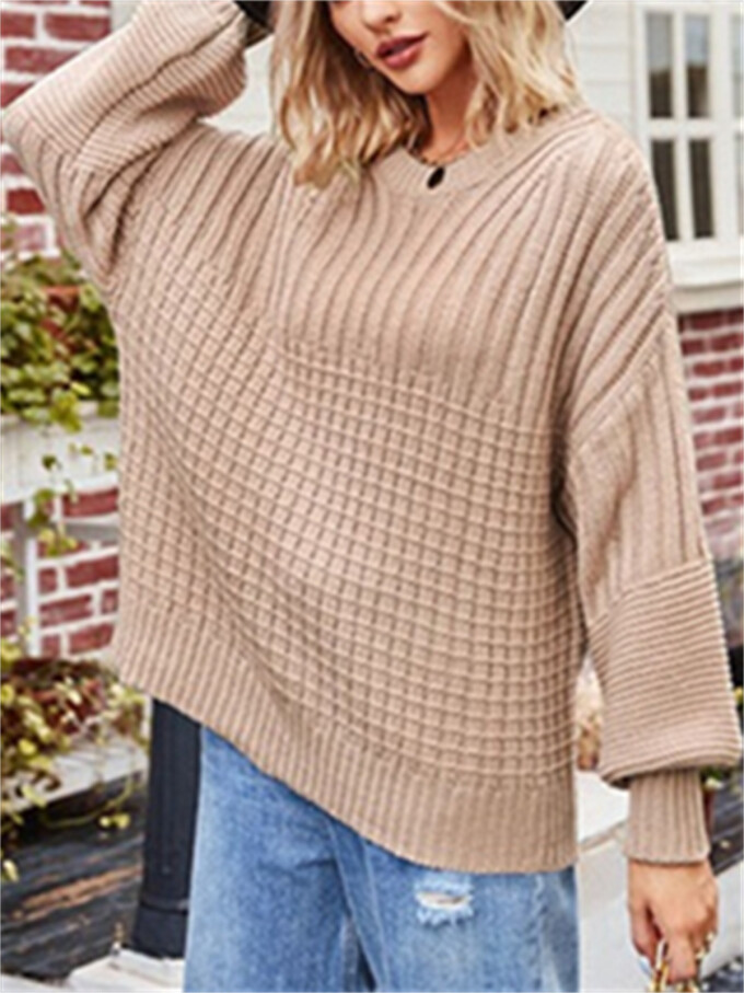 Womens-Crew-Neck-Cable-Knit-Sweater-Apricot-4.jpg