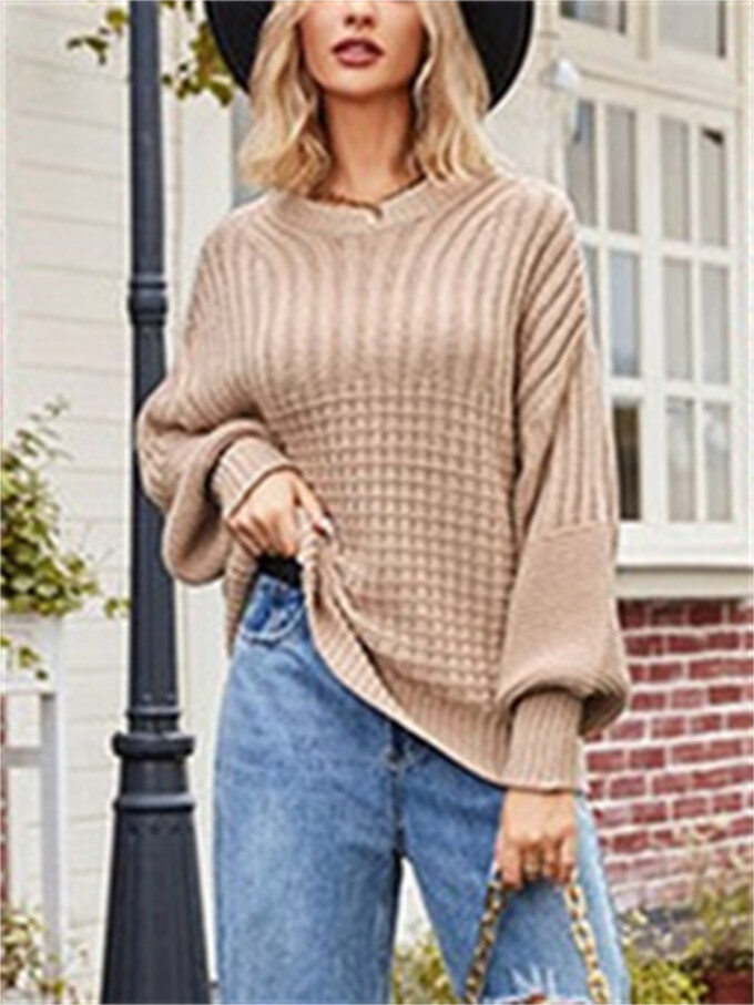 Womens-Crew-Neck-Cable-Knit-Sweater-Apricot-5.jpg