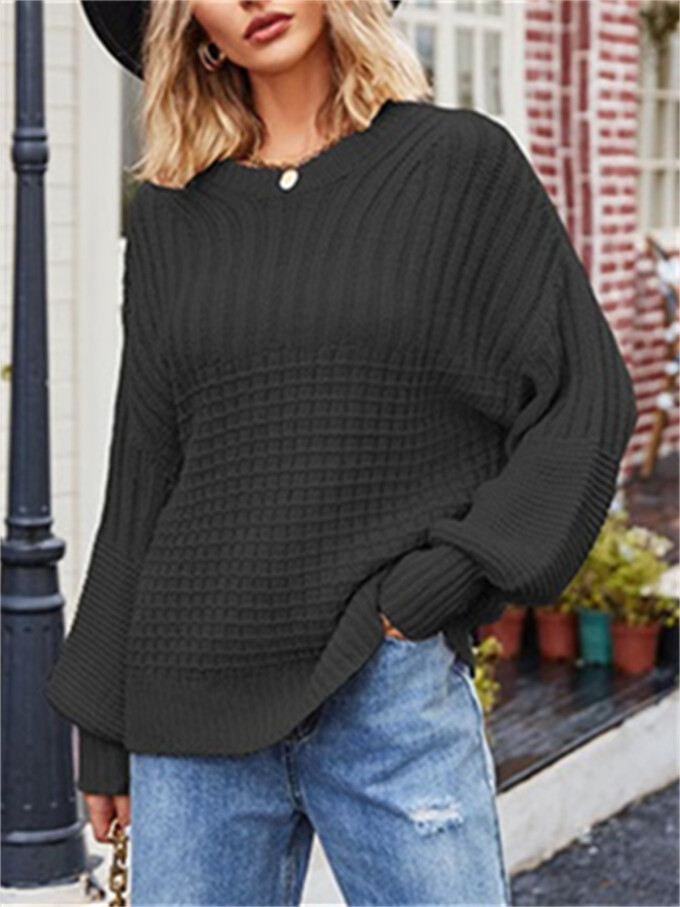 Womens-Crew-Neck-Cable-Knit-Sweater-Black-3.jpg