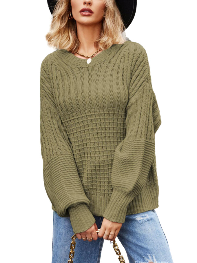 Womens-Crew-Neck-Cable-Knit-Sweater-Green-1.jpg